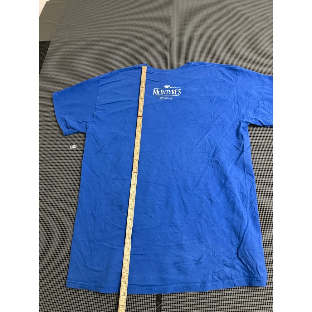 Gildan Ultra Cotton Macs McIntyre's Bar Graphic T-Shirt Blue Orange Mens XL - Picture 6 of 7